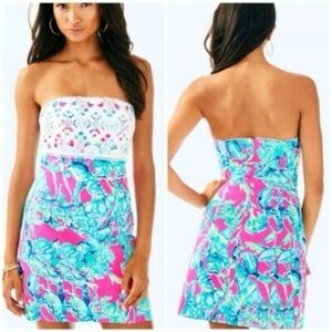 Lilly Pulitzer Brynn shift dress ‘razberry lobsters in love’ 8 EUC